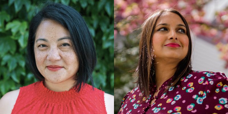 Headshots of Elaine Lin Hering and Ruchika Tulshyan