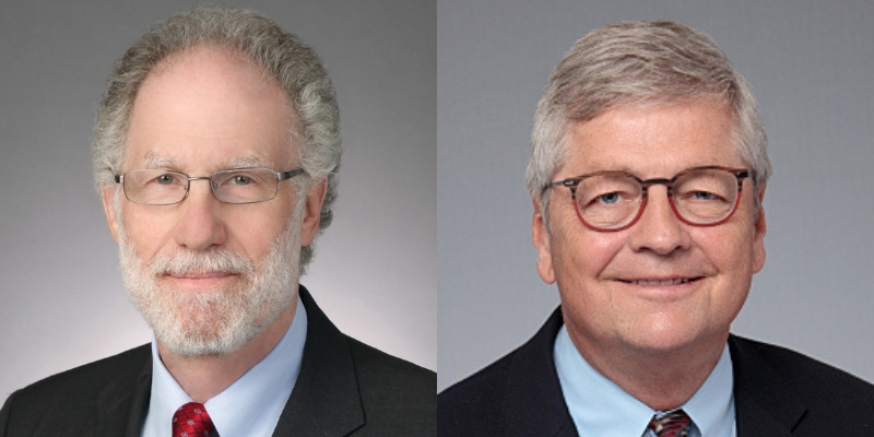 Headshots of Bob Bauer and David Burman