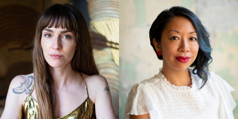 Headshots of Anna Marie Tendler (with fair skin and long brown hair) and Jen Soriano (with tan skin and short asymmetrical black hair)