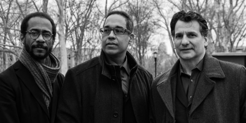 Group photo of Danilo Perez, John Patitucci, and Brian Blade