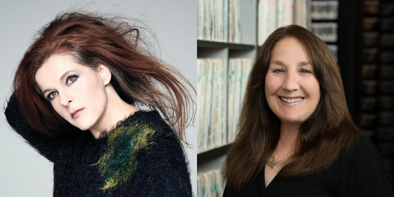 Headshots of Neko Case (left) and Cheryl Waters (right)