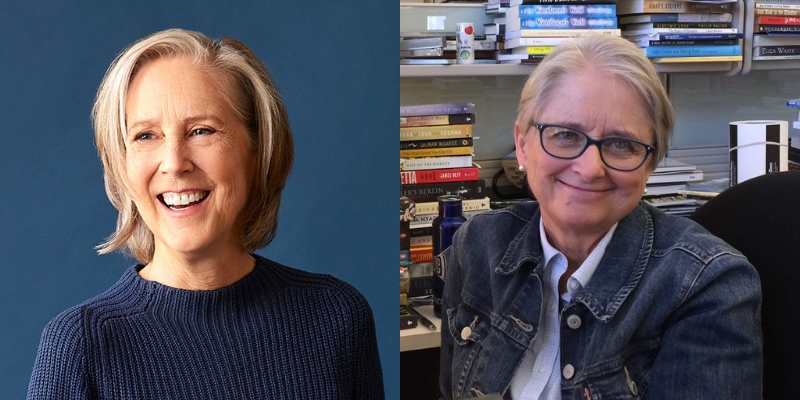 Headshots of Mary Roach and Mary Ann Gwinn