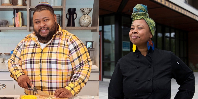 Headshots of Michael W. Twitty and Kristi Brown