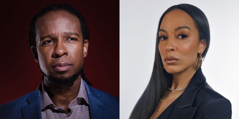Headshots of Ibram X. Kendi and Angela Rye