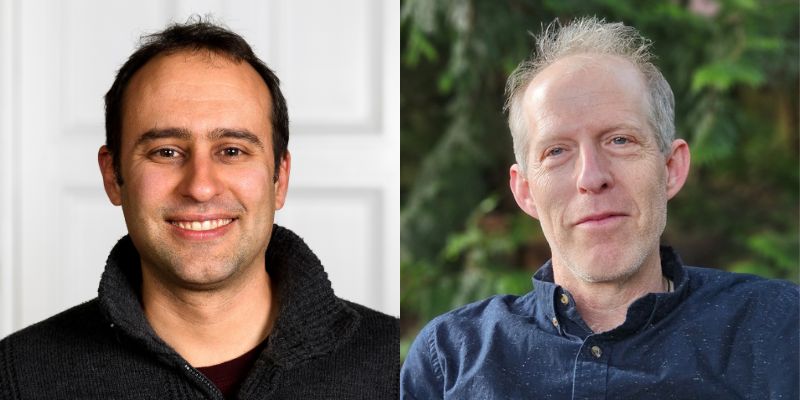 Headshots of Steve Brusattte and David B. Williams