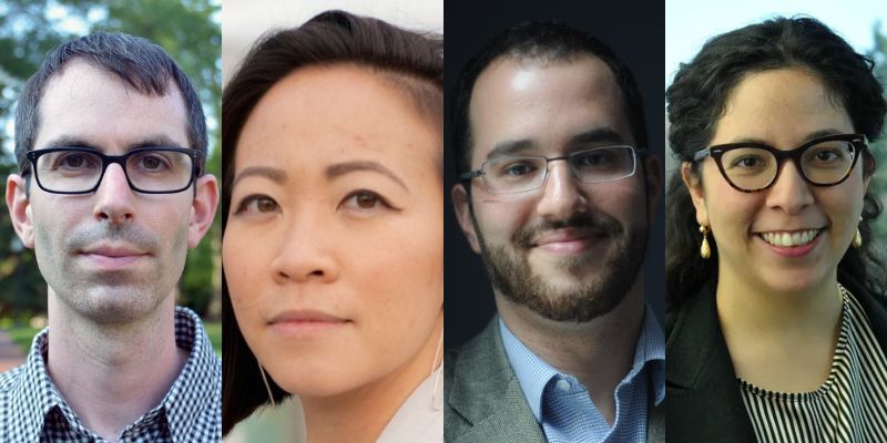 From left to right: Headshots of Stuart Schrader, Charmaine Chua, Dan Berger, and Angélica Cházaro