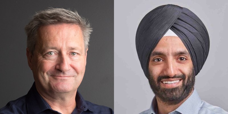 Headshots of Gerard Ryle and Jas Randhawa