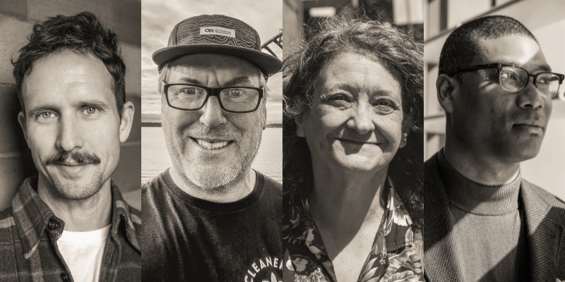 Headshots of Brandon Bye, Erik Bell, Anitra Freeman, and Simon Foster