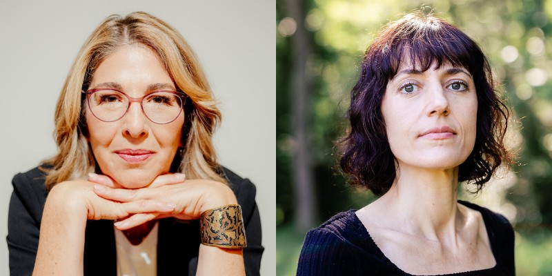 Headshots of Naomi Klein and Astra Taylor
