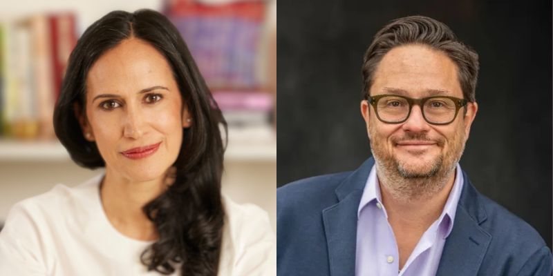 Headshots of Priya Parker and Aaron Hurst
