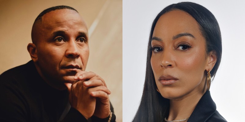 Headshots of Rashad Robinson and Angela Rye