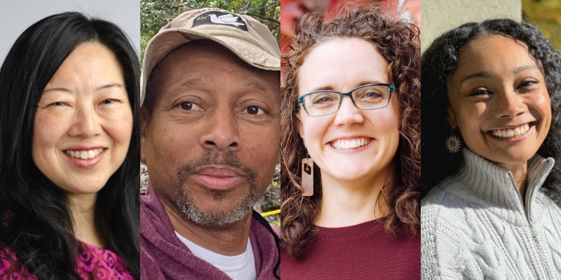 Headshots of Linda Low, Michael T. McPhearson, Kathleen Carson, Maria Abando