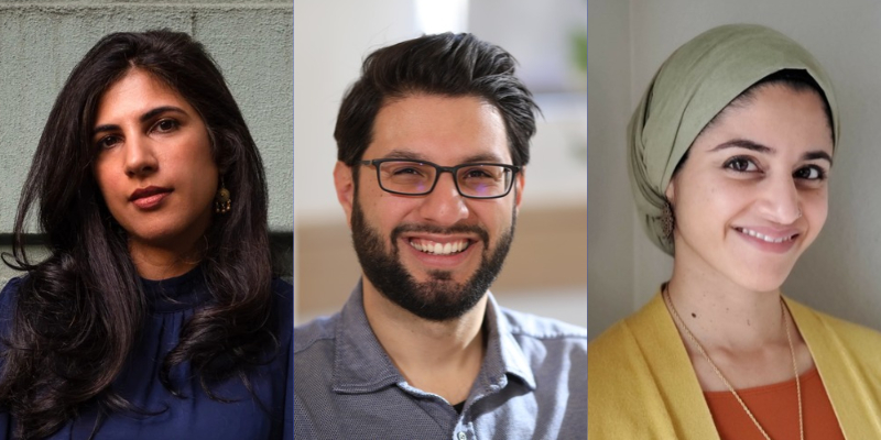 Headshots of Rozina Ali, Aria Fani, and Sumayyah Waheed